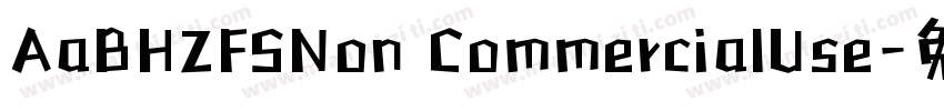 AaBHZFSNon CommercialUse字体转换